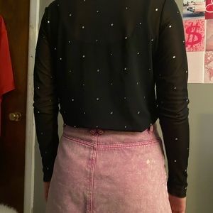 Long sleeve stuffed shear turtleneck